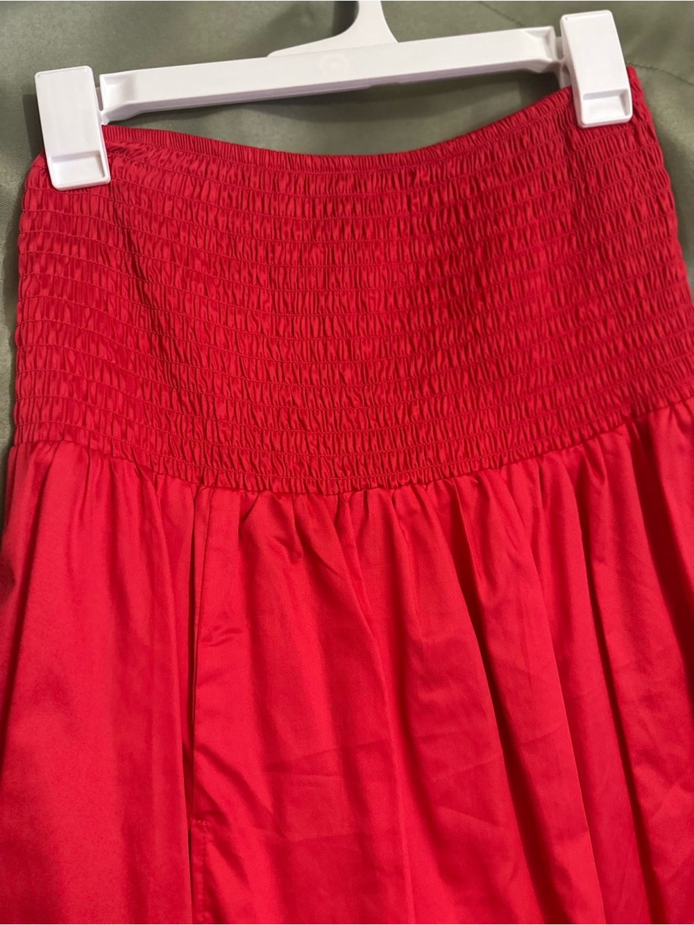 wild fable Red Smocked Waist Maxi Skirt - Picture 4 of 6
